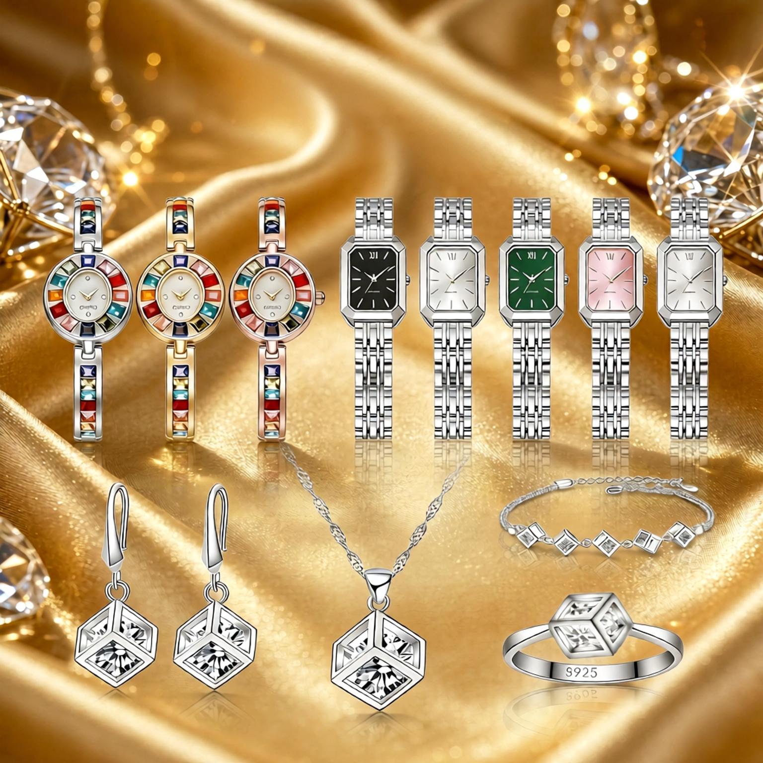 Best Jewelry Watches For Women - Изысканный набор из серебра 925 пробы