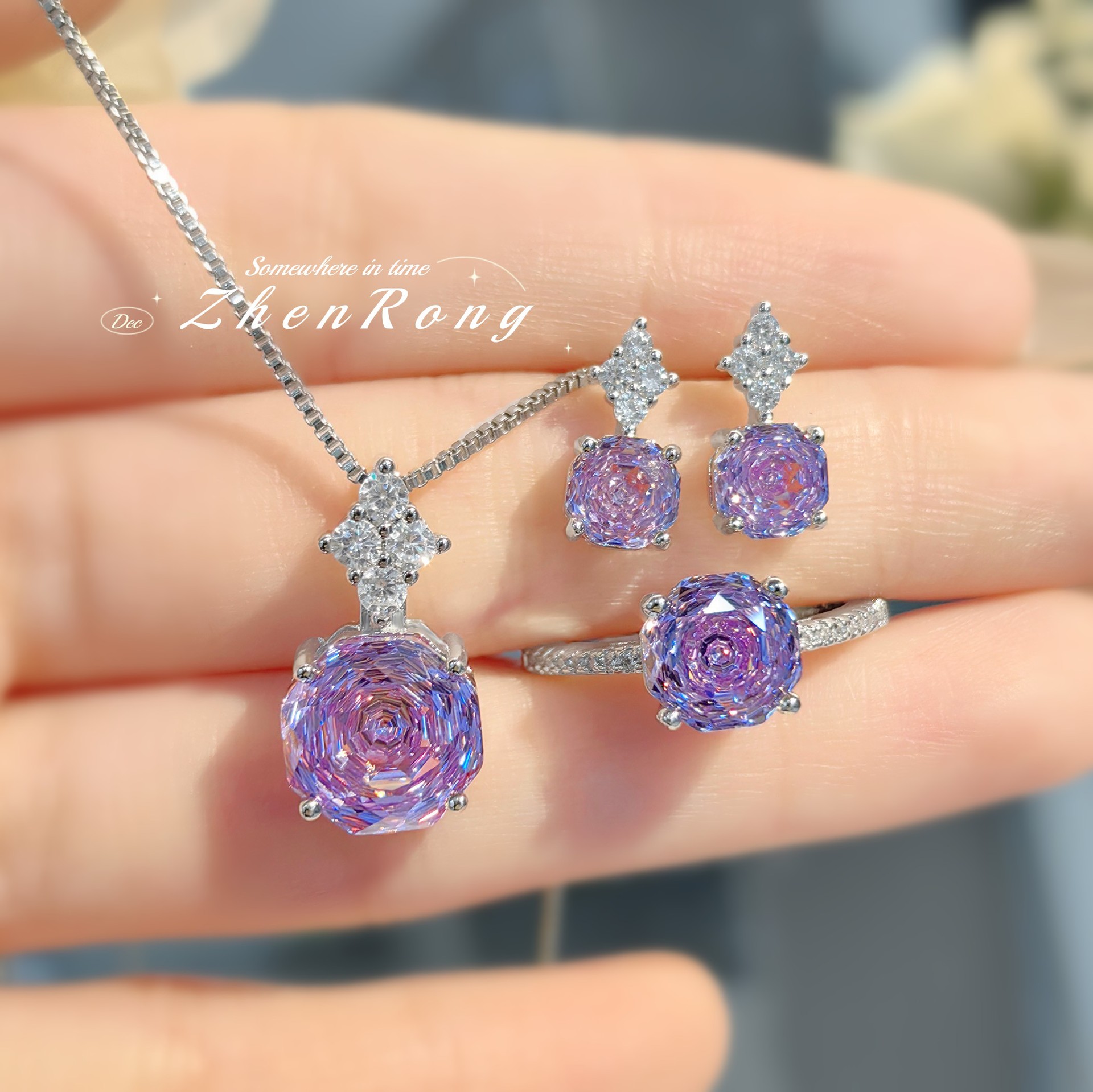 Набор из кольца, ожерелья и се – обзор и цена Diamond Stud Earrings