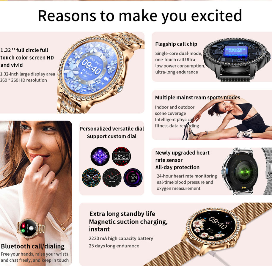 696 новые женские умные часы с – обзор и цена Jewelry Smart Watches